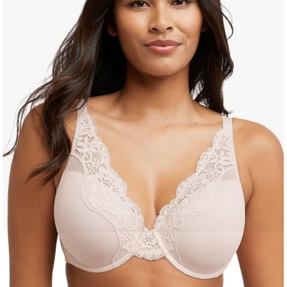 NWT Bali 36D One Smooth U Comfort Stretch Lace Underwire Bra DF0084